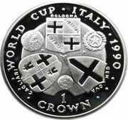1 Crown - Elizabeth II World Cup - Italy, United Kingdom, 1990 reverse image