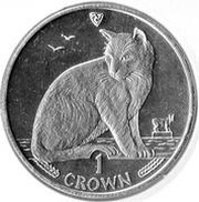 1 Crown - Elizabeth II New York Alley Cat, United Kingdom, 1990 reverse image