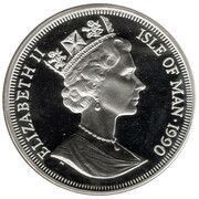 1 Crown - Elizabeth II Queen Mother; Silver Proof obverse image