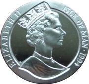 1 Crown - Elizabeth II Three players, one kicking obverse image