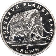 1 Crown - Elizabeth II Woolly Mammoth, United Kingdom, 1994 reverse image