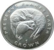 1 Crown - Elizabeth II Grey Seal, United Kingdom, 1994 reverse image