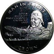 1 Crown - Elizabeth II Louis Bleriot, United Kingdom, 1994 reverse image