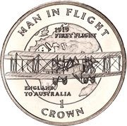 1 Crown - Elizabeth II First Flight England to Australia, United Kingdom, 1994 reverse image