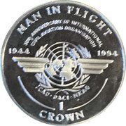 1 Crown - Elizabeth II International Civil Aviation Organization, United Kingdom, 1994 reverse image