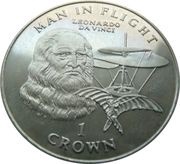 1 Crown - Elizabeth II Leonardo Da Vinci, United Kingdom, 1995 reverse image