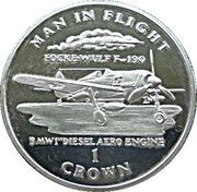 1 Crown - Elizabeth II Focke Wulf F-190 - diesel, United Kingdom, 1995 reverse image