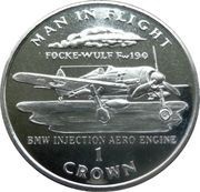 1 Crown - Elizabeth II Focke Wulf 190 - injection, United Kingdom, 1995 reverse image