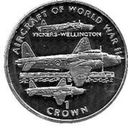 1 Crown - Elizabeth II Vickers-Wellington, United Kingdom, 1995 reverse image