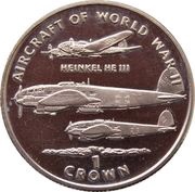 1 Crown - Elizabeth II Heinkel HE-111, United Kingdom, 1995 reverse image
