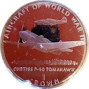 1 Crown - Elizabeth II Curtiss P - 40 Tomahawk, United Kingdom, 1995 reverse image