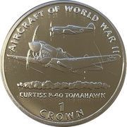 1 Crown - Elizabeth II Curtiss P - 40 Tomahawk, United Kingdom, 1995 reverse image