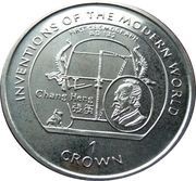 1 Crown - Elizabeth II Chang Heng, United Kingdom, 1995 reverse image