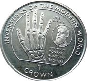 1 Crown - Elizabeth II Wilhelm K. Roentgen, United Kingdom, 1995 reverse image