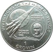 1 Crown - Elizabeth II Werner von Braun, United Kingdom, 1996 reverse image