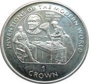 1 Crown - Elizabeth II Emile Berliner, United Kingdom, 1996 reverse image