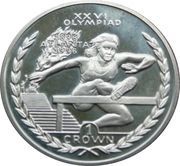 1 Crown - Elizabeth II Hurdler, United Kingdom, 1996 reverse image