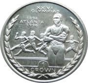 1 Crown - Elizabeth II Athlete and runners, United Kingdom, 1996 reverse image