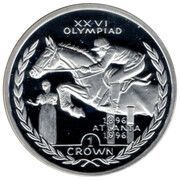 1 Crown - Elizabeth II Equestrian; Silver Proof, United Kingdom, 1996 reverse image