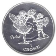1 Crown - Elizabeth II Pinks; Silver Proof, United Kingdom, 1996 reverse image