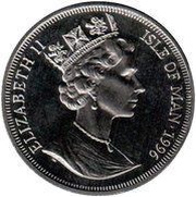 1 Crown - Elizabeth II European Football Championship: Bulgaria vs. Romania obverse image