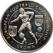 1 Crown - Elizabeth II European Football Championship Czech Republic Italy, United Kingdom, 1996 reverse image