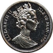 1 Crown - Elizabeth II European Football Championship Denmark Portugal obverse image