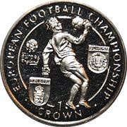 1 Crown - Elizabeth II European Football Championship Denmark Portugal, United Kingdom, 1996 reverse image