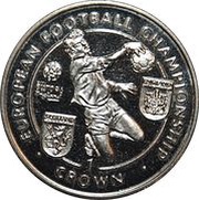 1 Crown - Elizabeth II European Football Championship England Scotland, United Kingdom, 1996 reverse image