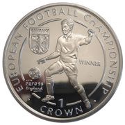 1 Crown - Elizabeth II Euro 1996-Winner; Silver Proof Issue, United Kingdom, 1996 reverse image