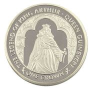 1 Crown - Elizabeth II Queen Guinevere; Silver Proof, United Kingdom, 1996 reverse image