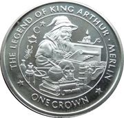 1 Crown - Elizabeth II Merlin, United Kingdom, 1996 reverse image