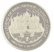 1 Crown - Elizabeth II Camelot Castle; Silver Proof, United Kingdom, 1996 reverse image