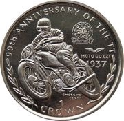 1 Crown - Elizabeth II Omobono Tenni, United Kingdom, 1997 reverse image