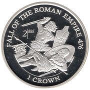 1 Crown - Elizabeth II Fall of the Roman Empire 476; Silver Proof, United Kingdom, 1997 reverse image