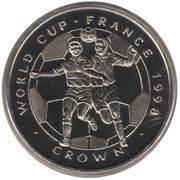 1 Crown - Elizabeth II World Cup - France, United Kingdom, 1998 reverse image