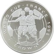 1 Crown - Elizabeth II World Cup France 1998, United Kingdom, 1998 reverse image