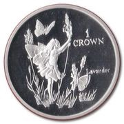 1 Crown - Elizabeth II Lavender; Silver Proof, United Kingdom, 1998 reverse image