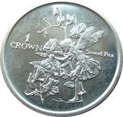 1 Crown - Elizabeth II Sweet pea, United Kingdom, 1998 reverse image