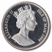 1 Crown - Elizabeth II White bindweed; Silver Proof obverse image