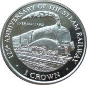1 Crown - Elizabeth II LNER Mallard, United Kingdom, 1998 reverse image
