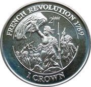1 Crown - Elizabeth II French Revolution, United Kingdom, 1998 reverse image
