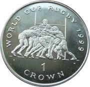 1 Crown - Elizabeth II Rugby Scrum, United Kingdom, 1999 reverse image