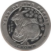 1 Crown - Elizabeth II Year of the Rabbit, United Kingdom, 1999 reverse image