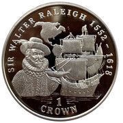 1 Crown - Elizabeth II Sir Walter Raleigh, United Kingdom, 1999 reverse image