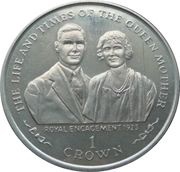 1 Crown - Elizabeth II Queen Mother - Royal Engagement, United Kingdom, 1999 reverse image