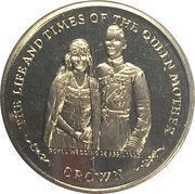 1 Crown - Elizabeth II Queen Mother - Wedding, United Kingdom, 1999 reverse image