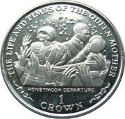 1 Crown - Elizabeth II Queen Mother - Honeymoon departure, United Kingdom, 1999 reverse image