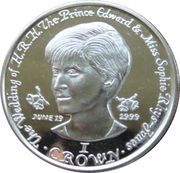 1 Crown - Elizabeth II Sophie Rhys-Jones, United Kingdom, 1999 reverse image