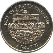 1 Crown - Elizabeth II Fall of the Berlin Wall, United Kingdom, 2000 reverse image